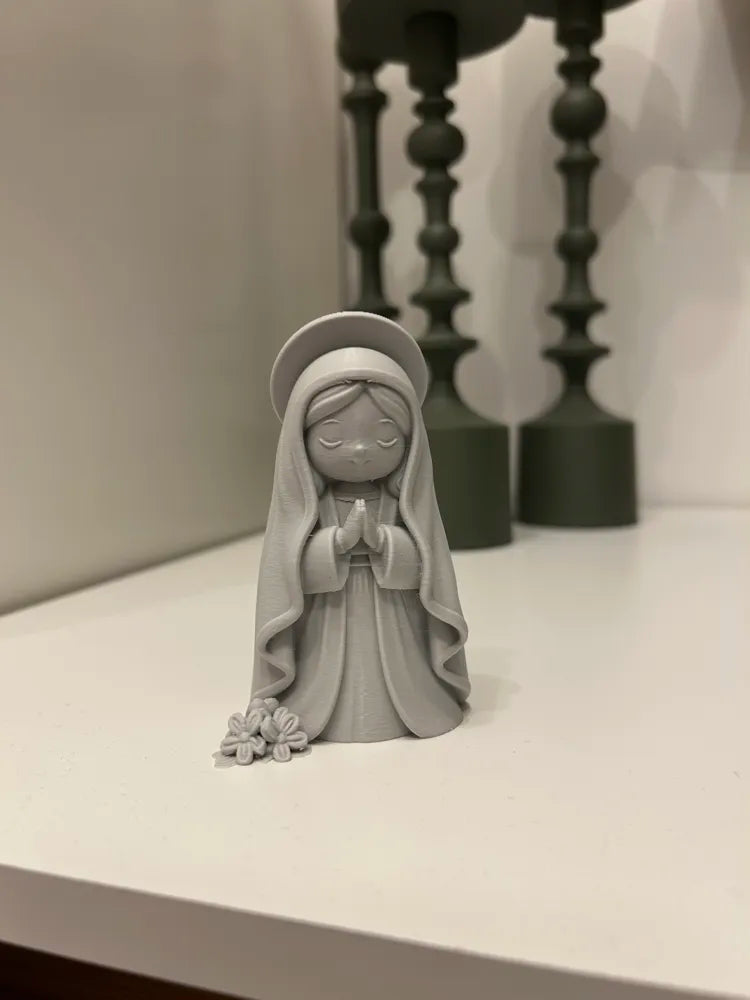 Praying Madonna Virgin Mary Figurine – 3D Printed Our Lady Statue