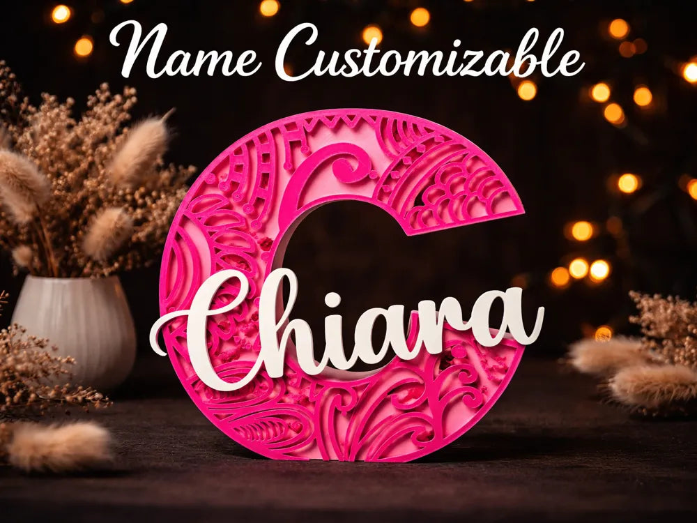 Customisable Letter Name Sign – 3D Printed Alphabet Decor