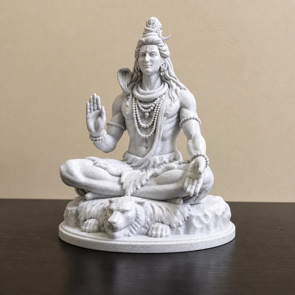 Lord Shiva Statue Eternal Creator – 3D Printed Mahadev Hindu Idol