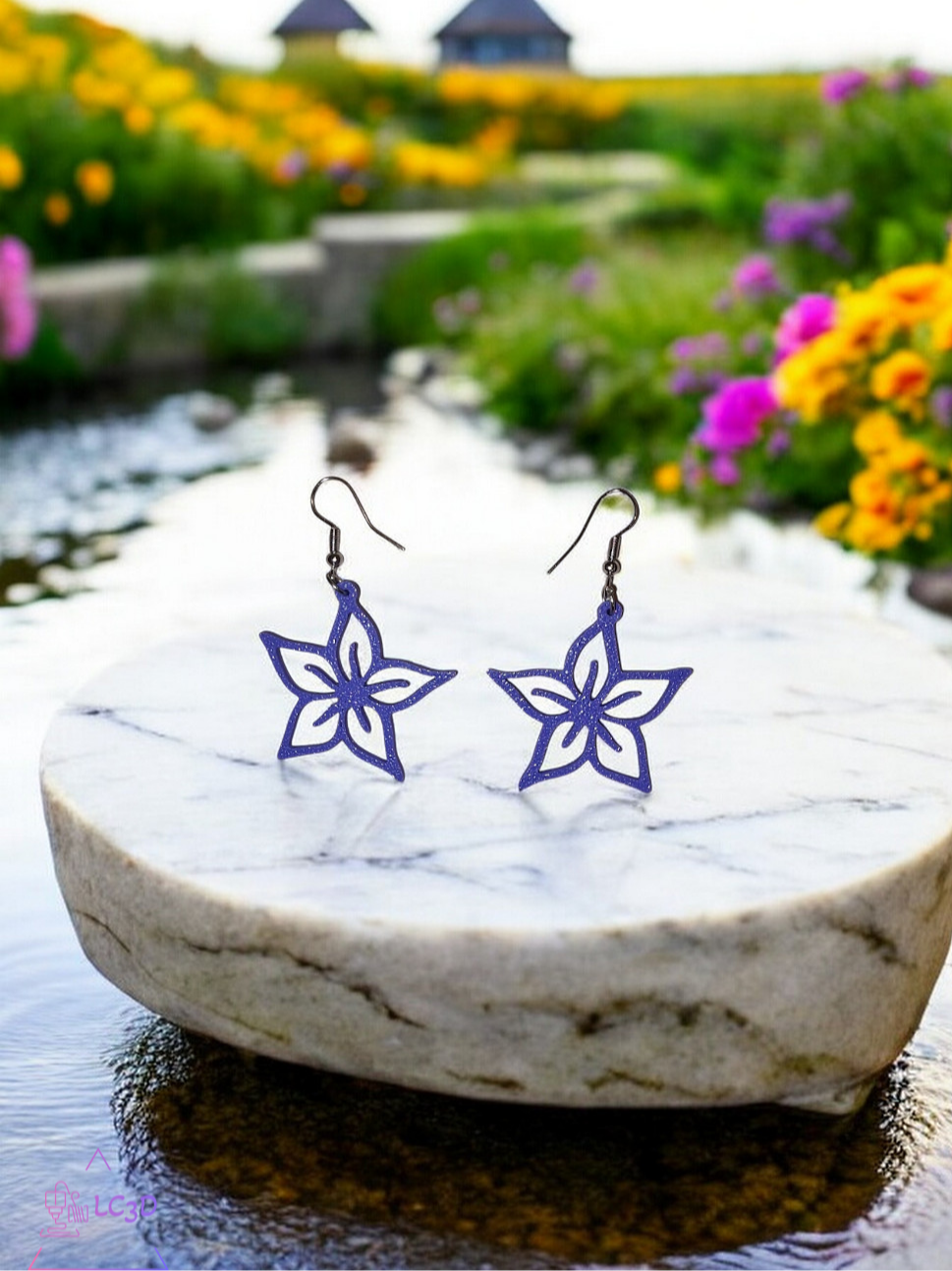 Flower Stud Earrings – 3D Printed Floral Fashion Jewellery
