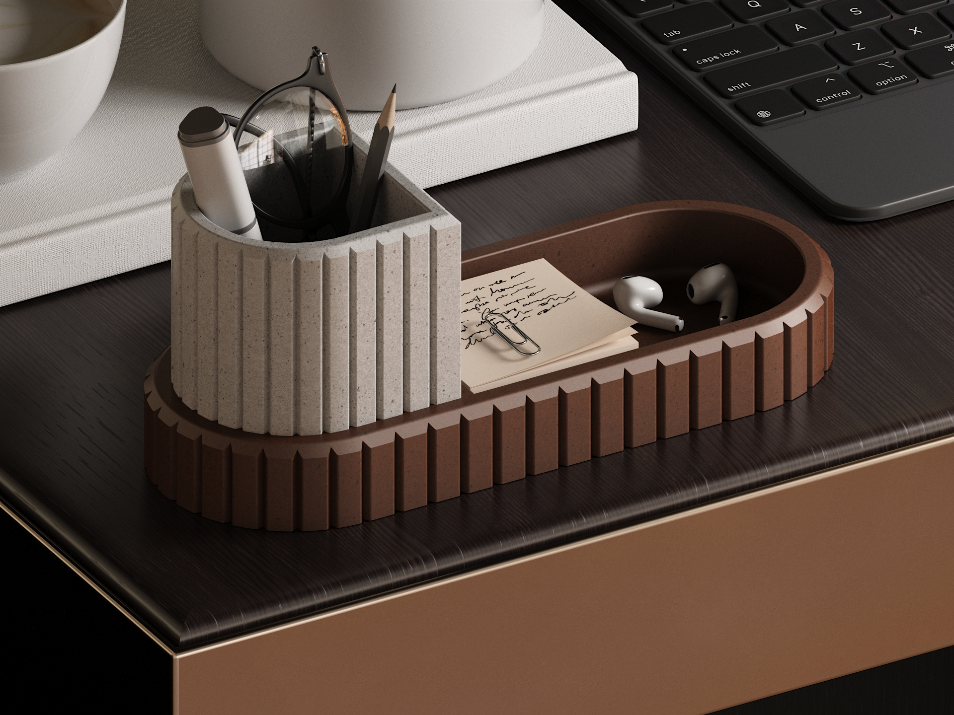 Classic Desk Organiser – 3D Printed Workspace Productivity Stand