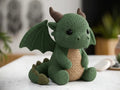 Knitted Cute Dragon Figurine – 3D Printed Whimsical Fantasy Collectible