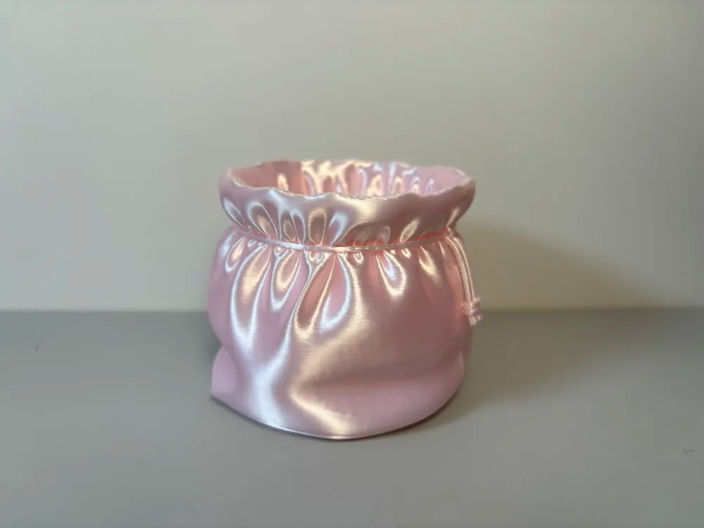 Girly Satin Drawstring Lucky Bag Pen and Makeup Brush Holder – 3D Printed