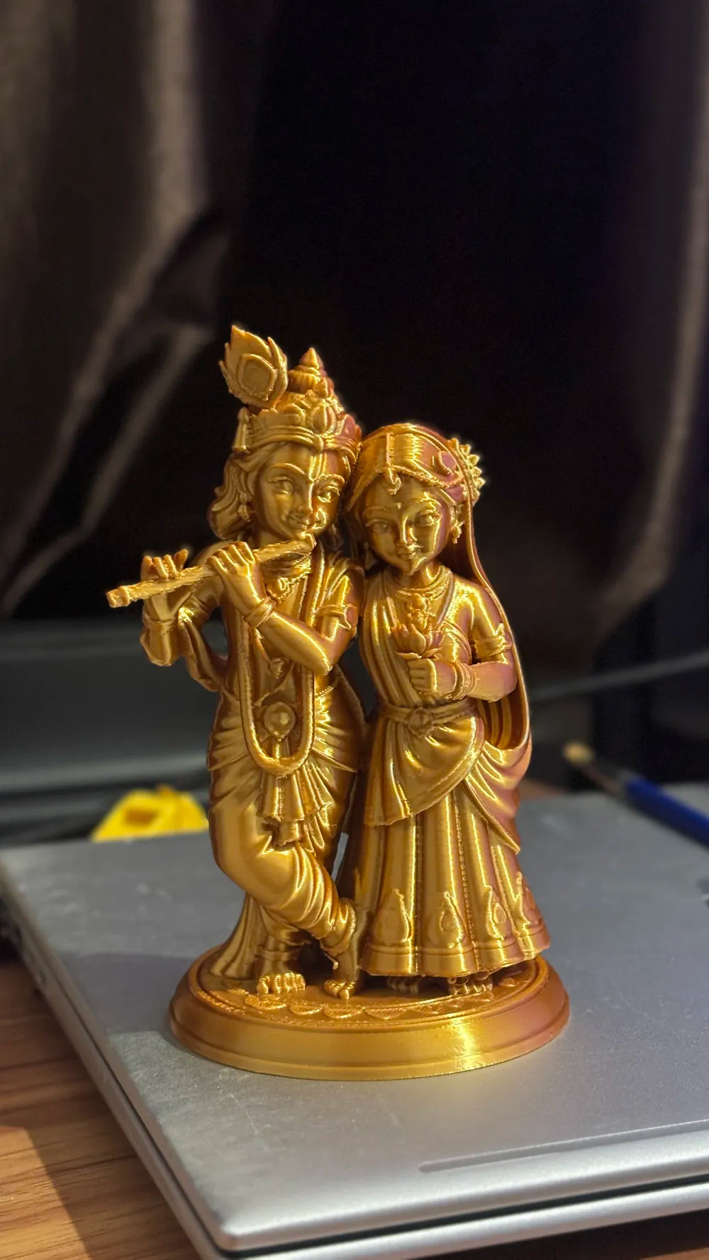 Radha Krishna Divine Decorative Model – 3D Printed Eternal Love Idol
