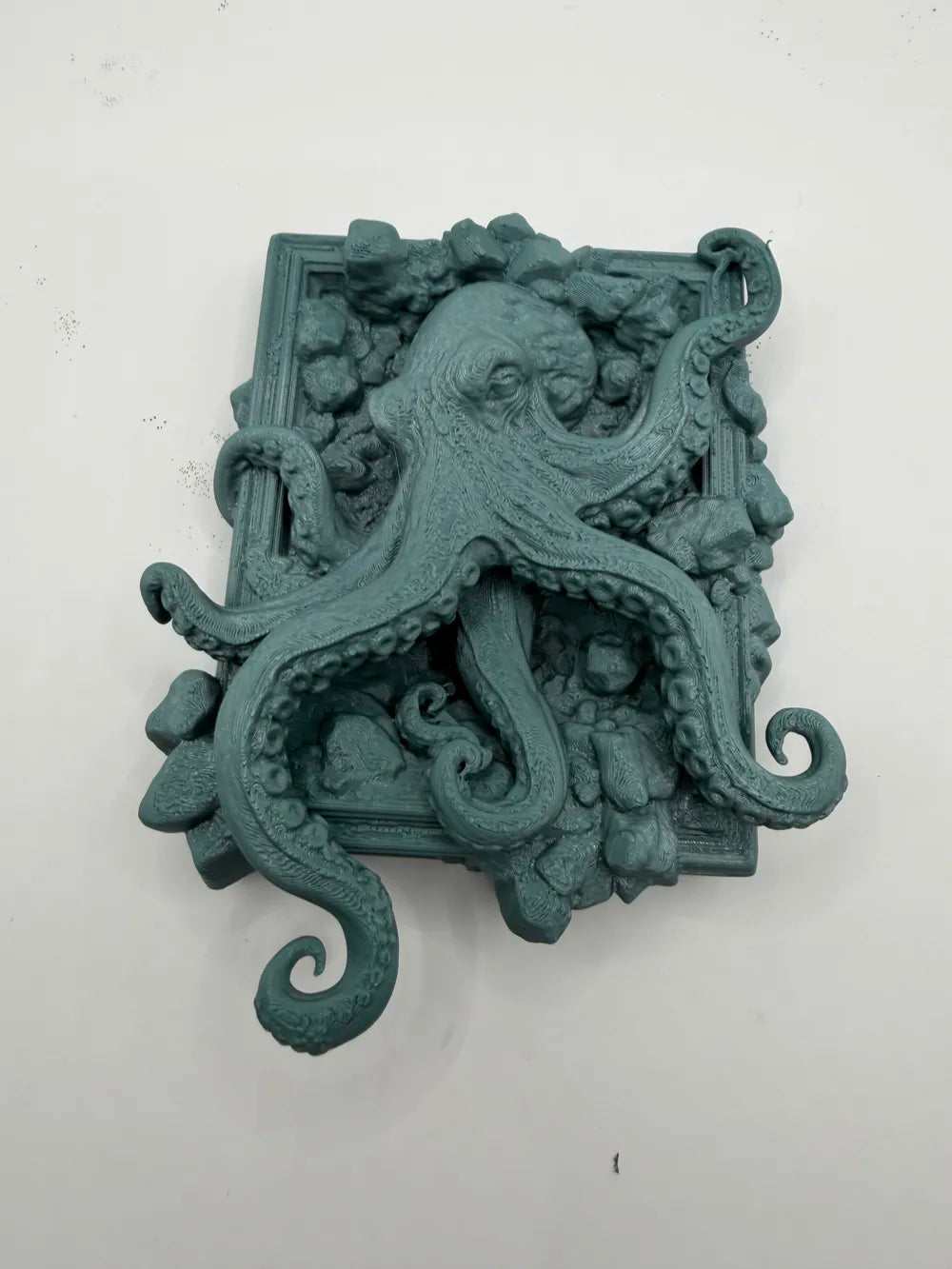 Octopus in Frame Wall Art – 3D Printed Nautical Marine Wall Sculpture