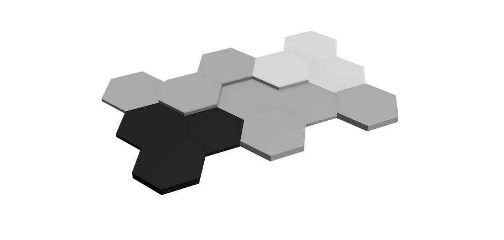 Hexagon Wall Art – 3D Printed Geometric Statement Wall Sculpture