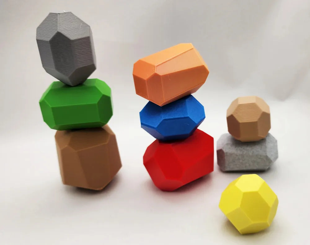 Sorting Stacking Rocks Balancing Toy – 3D Printed Developmental Toy