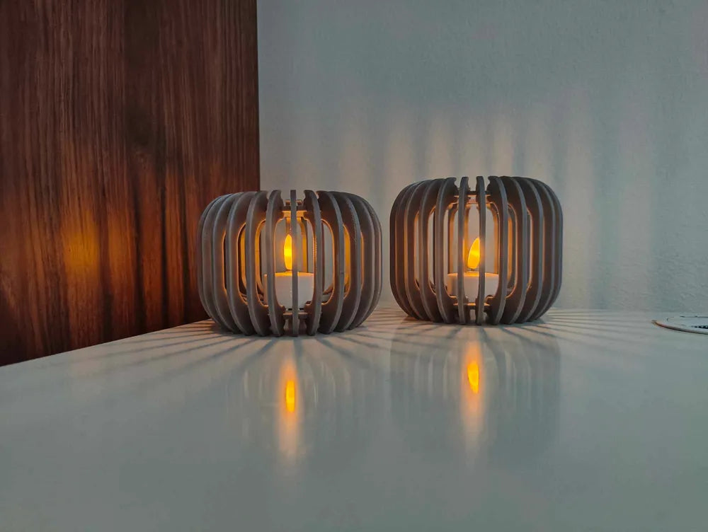 Small LuminaNest Tealight Holder – 3D Printed Cozy Candle Holder