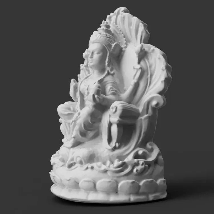 Lakshmi on a Lotus Throne – 3D Printed Maa Lakshmi Abundance Idol