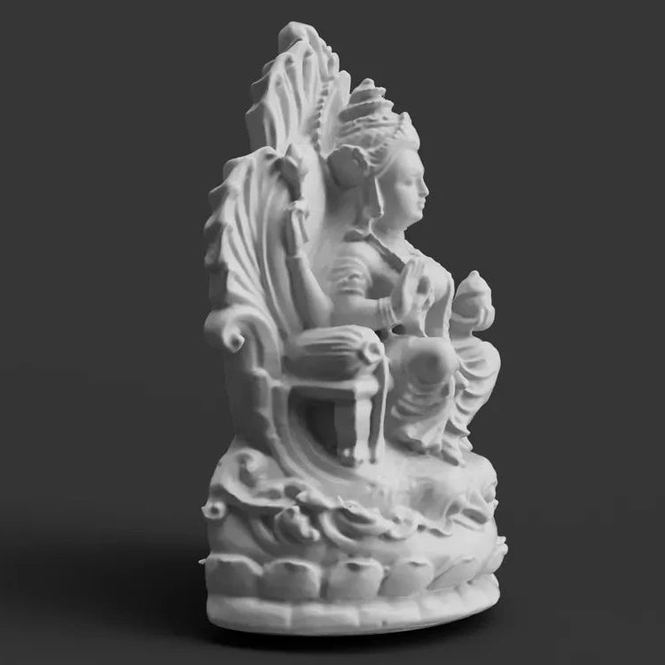 Lakshmi on a Lotus Throne – 3D Printed Maa Lakshmi Abundance Idol