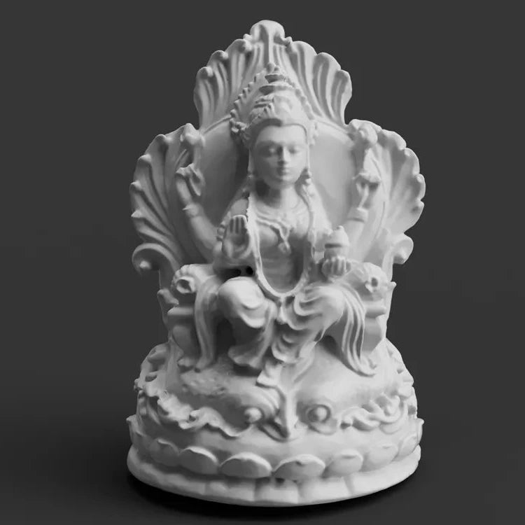 Lakshmi on a Lotus Throne – 3D Printed Maa Lakshmi Abundance Idol