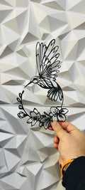 Hummingbird Wall Art – 3D Printed Nature Wildlife Layered Wall Sculpture
