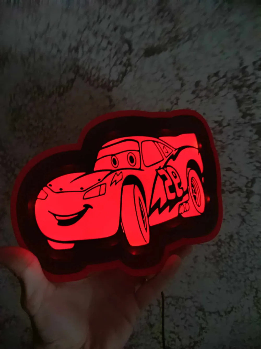 Lightning McQueen Lightbox Lamp – Cars KaChow LED Room Decor