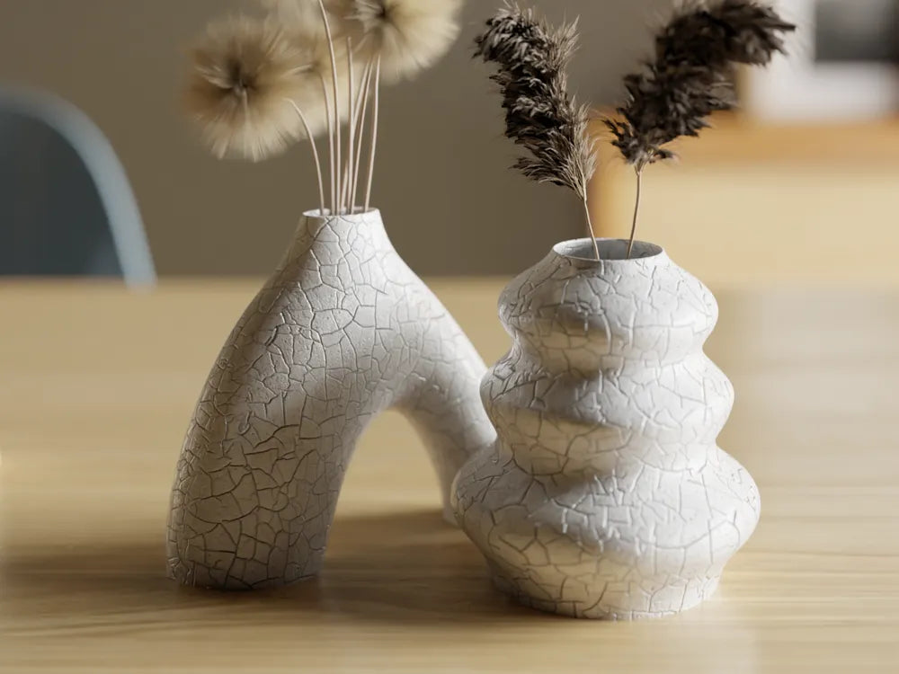 Duo Vase Set Continuing Elegance – 3D Printed Paired Decorative Vases