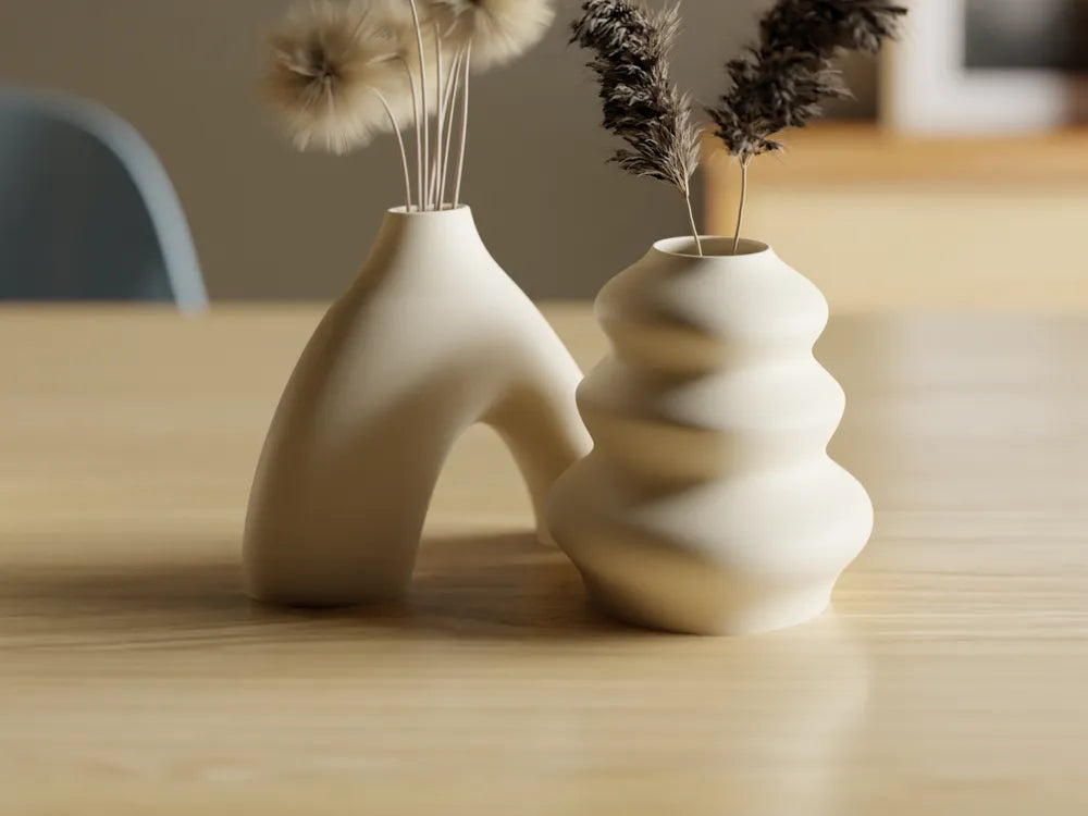 Duo Vase Set Continuing Elegance – 3D Printed Paired Decorative Vases