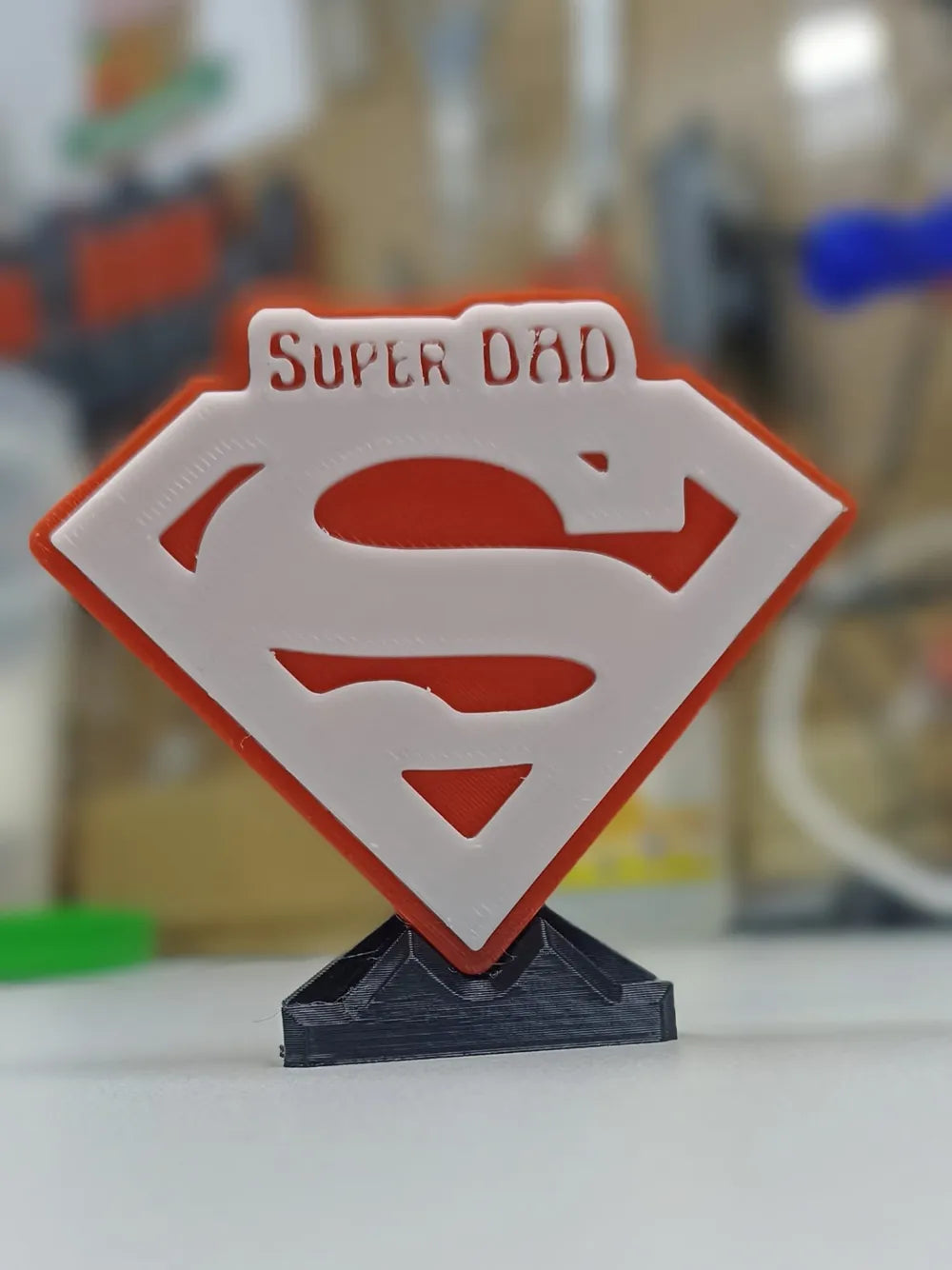 Super DAD Gift – 3D Printed Superhero Dad Tribute Keepsake