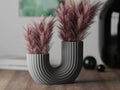 Modern Minimalistic U-Shaped Vase – 3D Printed Architectural Flower Vase