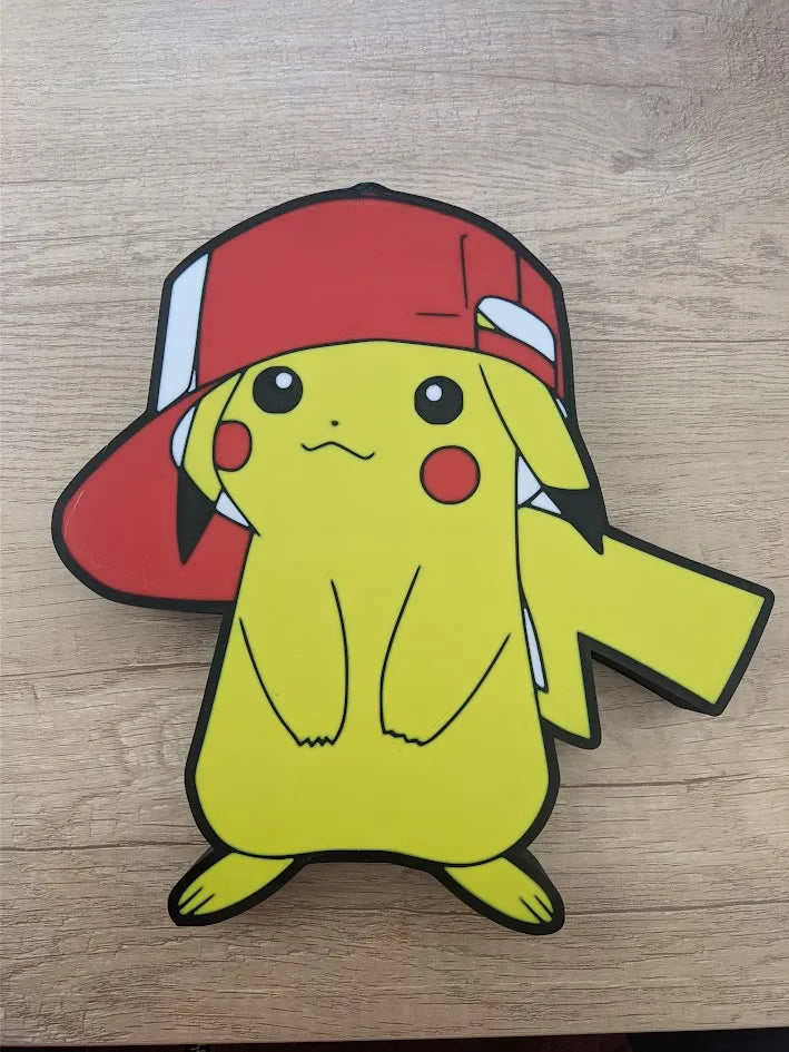 Pikachu in Ash's Hat Lightbox – Iconic Pokémon Duo LED Decor