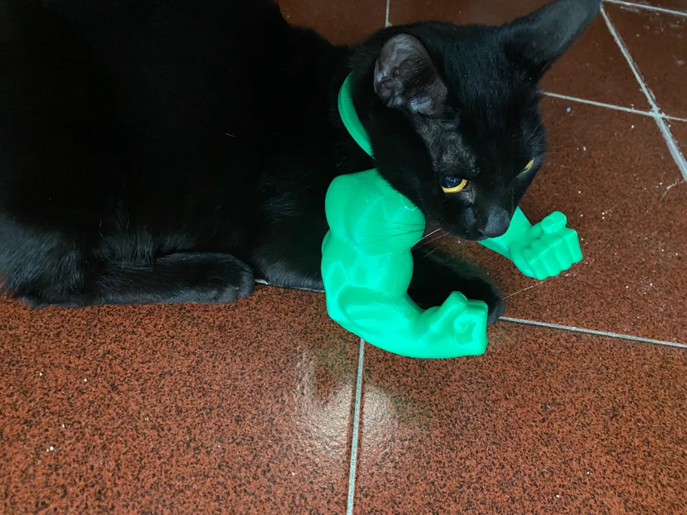 Hulk Arms on Cat Costume – 3D Printed Funny Pet Accessory