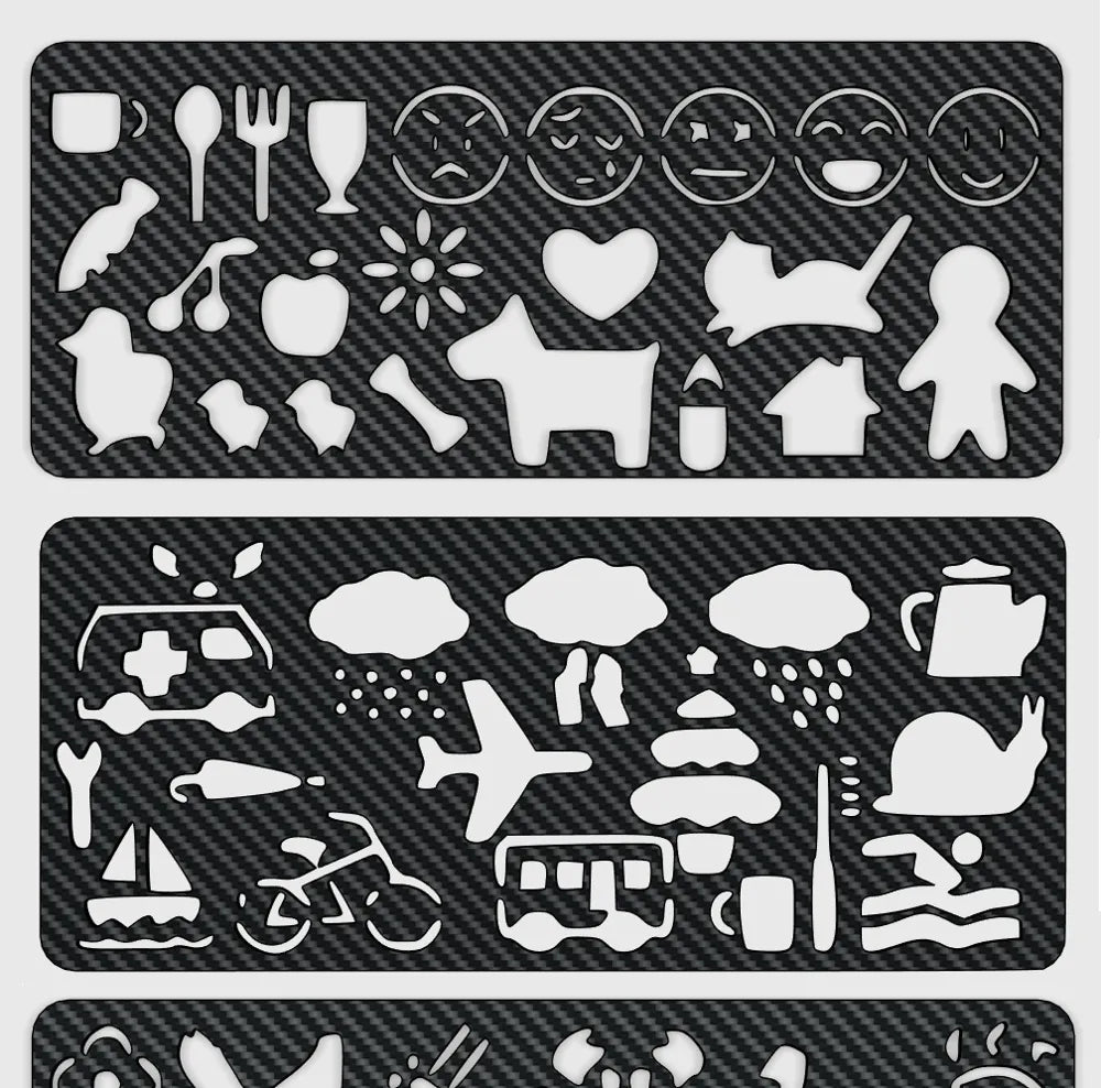 Montessori Drawing Stencils – 3D Printed Educational Art Kit for Kids