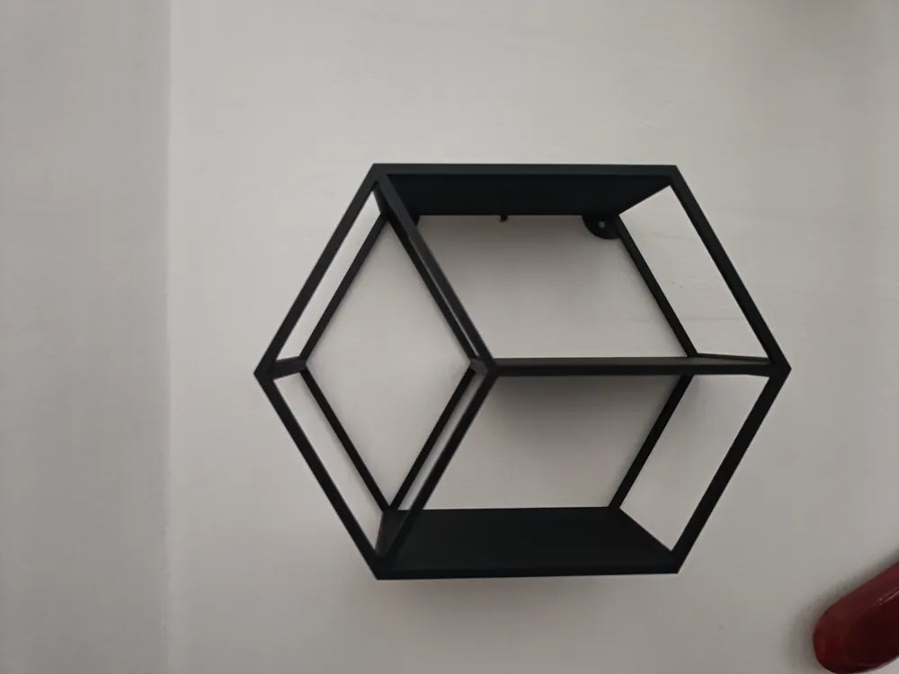 Decorative Cubic Wall Shelf – 3D Printed Geometric Floating Shelf