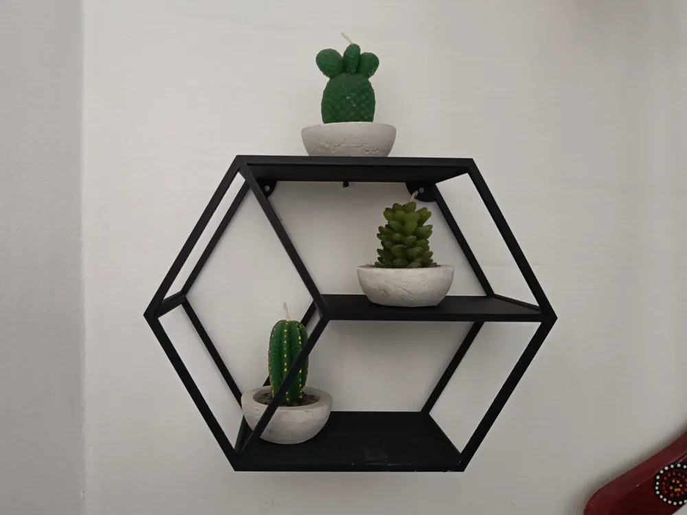 Decorative Cubic Wall Shelf – 3D Printed Geometric Floating Shelf