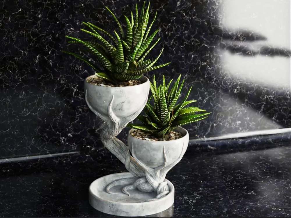 Double Tree Pot