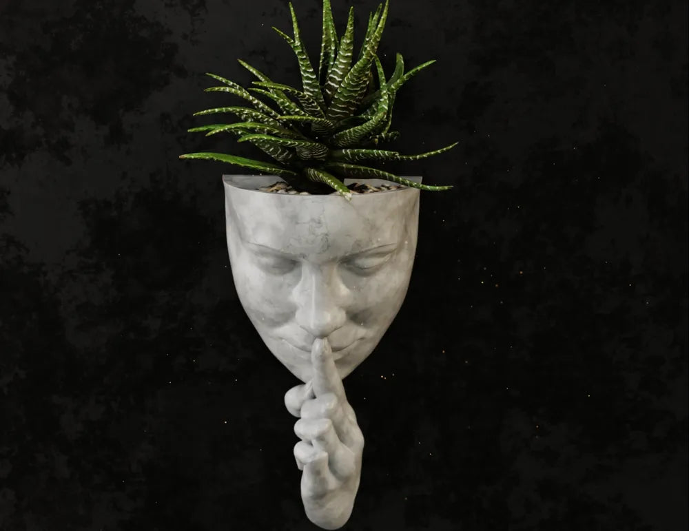 Woman Wall Flower Pot 2