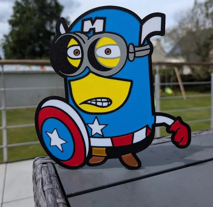Minion Captain America Lightbox – Fun Marvel Crossover Desk Lamp