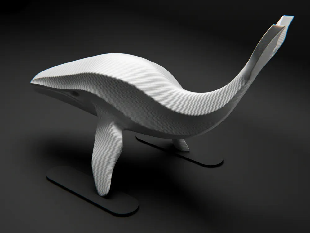 Whale Decorative Sculpture – 3D Printed Coastal Ocean Home Decor