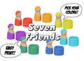 Seven Friends Educational Toy – 3D Printed Social Learning Character Set