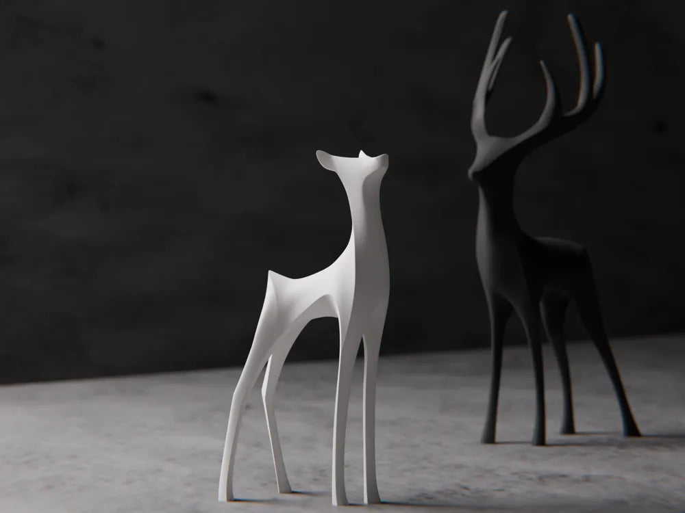 Deer Figurine – 3D Printed Graceful Woodland Wildlife Sculpture