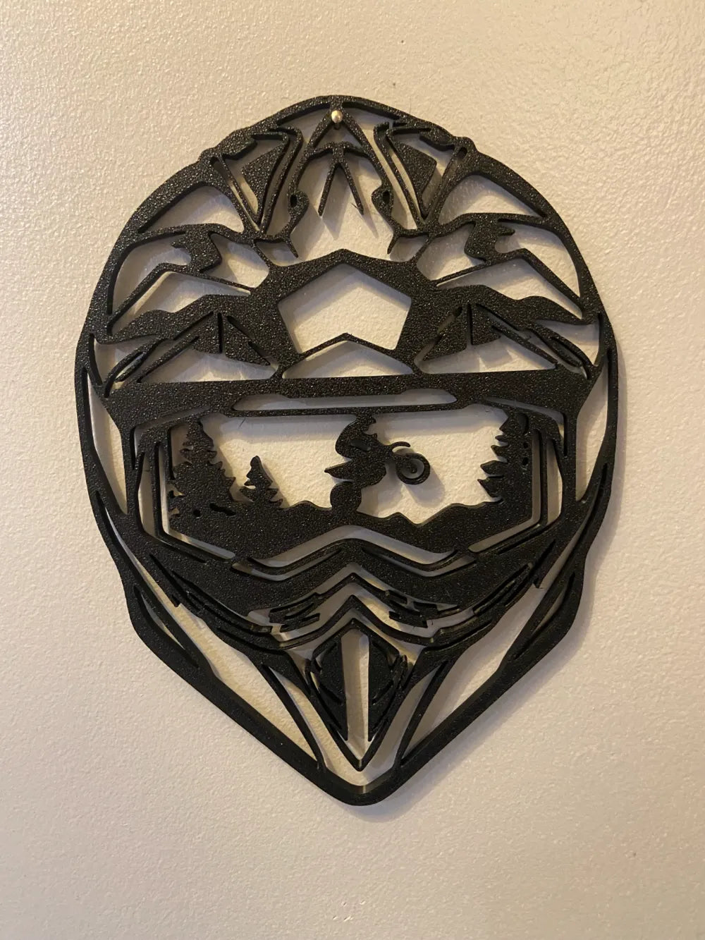 Motocross Wall Art – 3D Printed Dirt Bike Motorsport Layered Sculpture