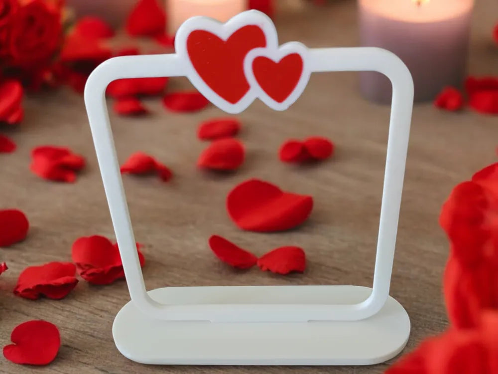 3D printed Valentine's Day Heart Photo Frame – 3D Printed Romantic Display Stand by FOFUS