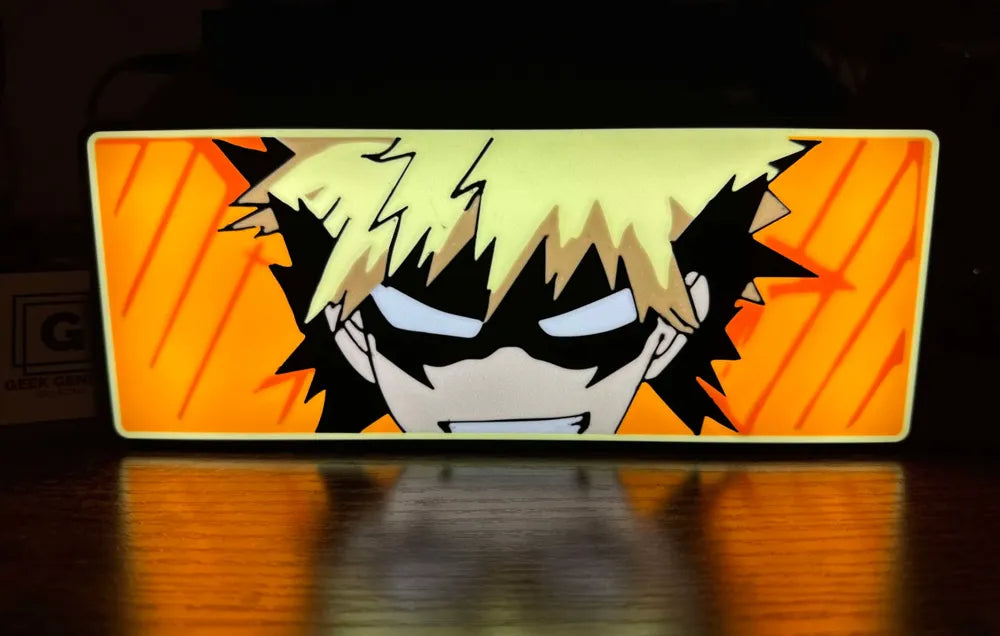 Bakugo Lightbox – My Hero Academia Inspired Lamp