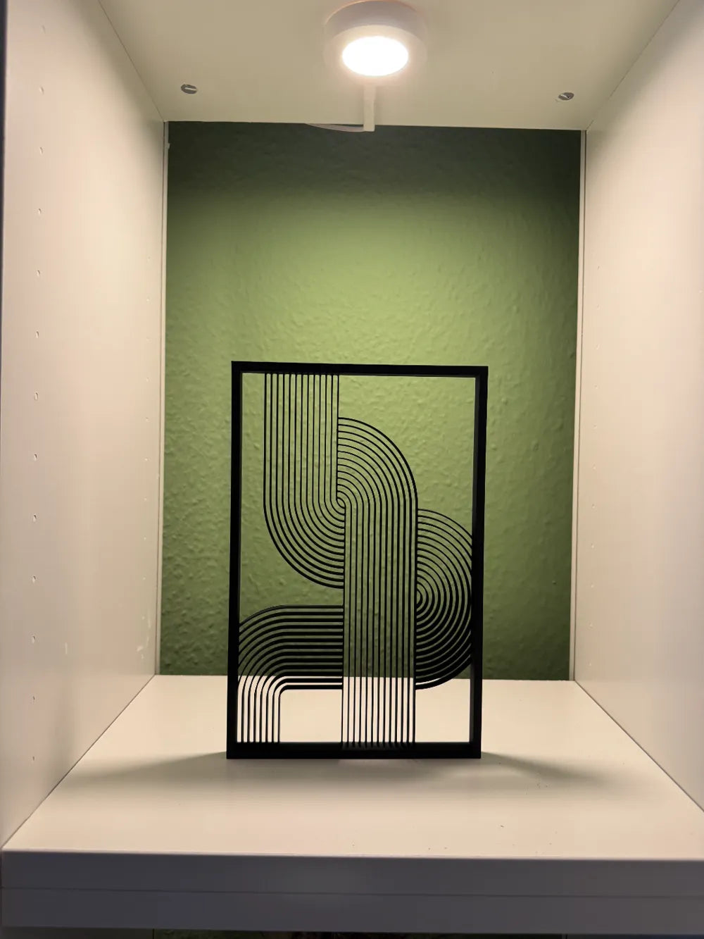 Boho Wall Line Art – 3D Printed Bohemian Continuous Line Face Sculpture