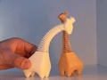Springy Cute Giraffe Wobbly Figurine – 3D Printed Bouncy Desk Toy