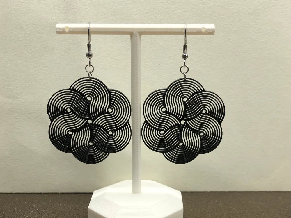 Mandala Maze Earrings Vol 2 – 3D Printed Sacred Geometry Jewellery