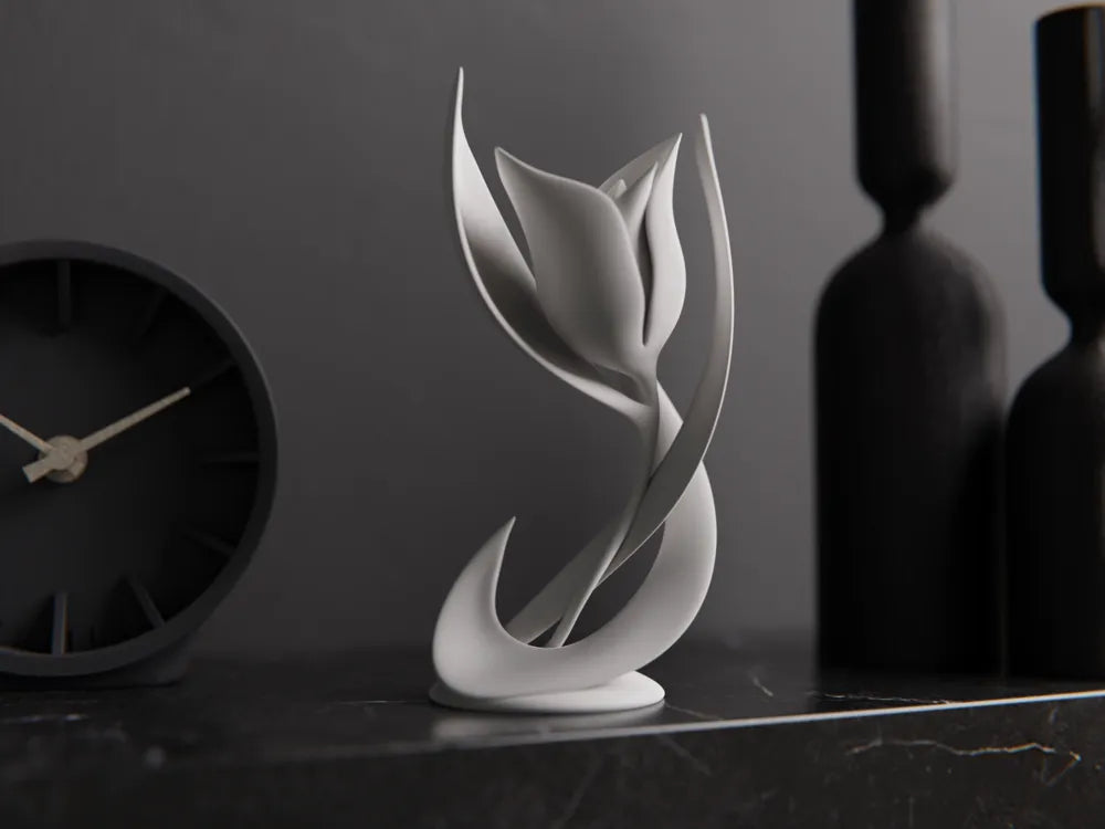 Flower Sculpture – 3D Printed Floral Nature Home Decor Piece