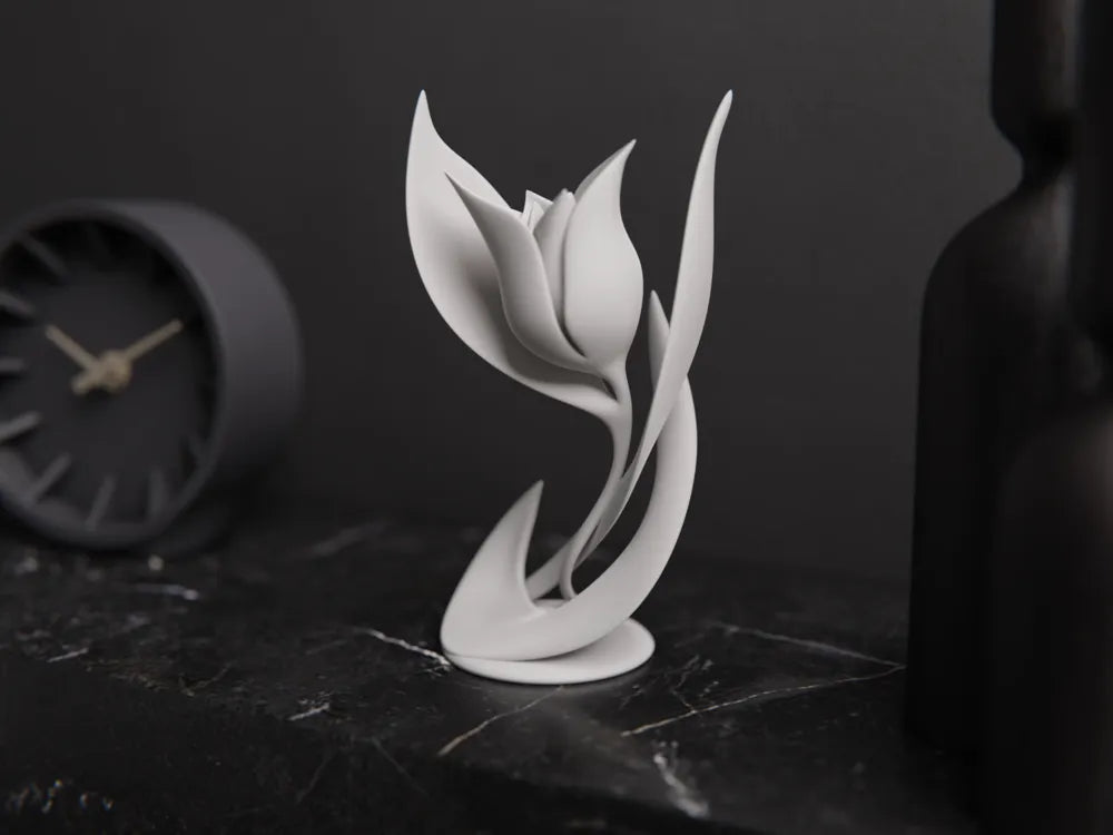 Flower Sculpture – 3D Printed Floral Nature Home Decor Piece