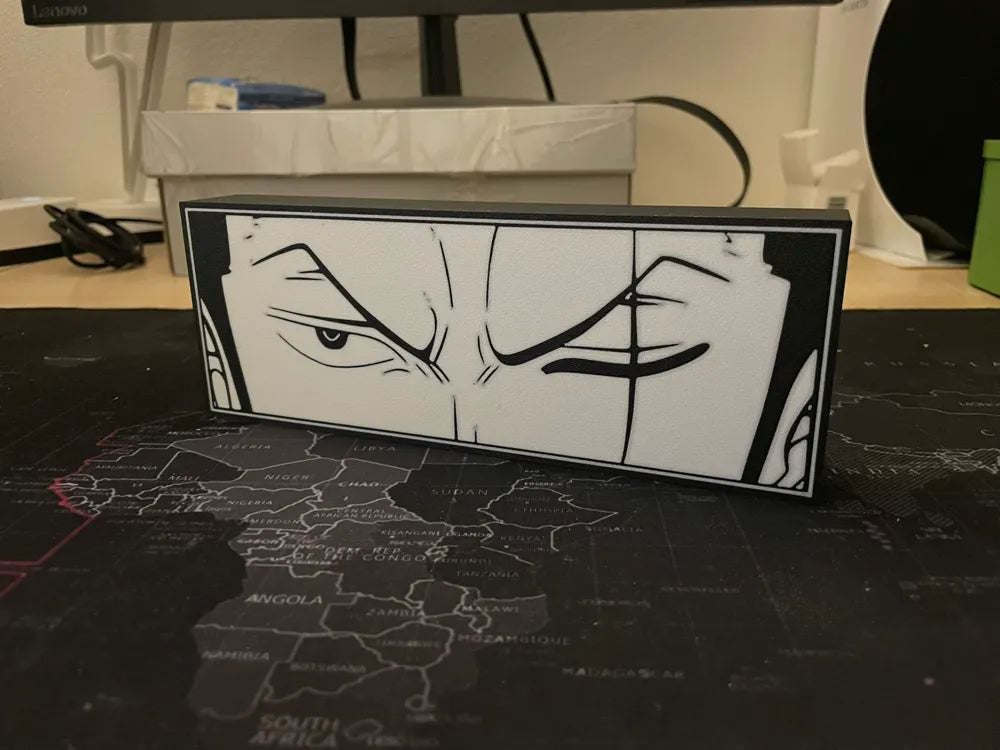 Zoro LED Anime Lamp – One Piece Swordsman Room Decor