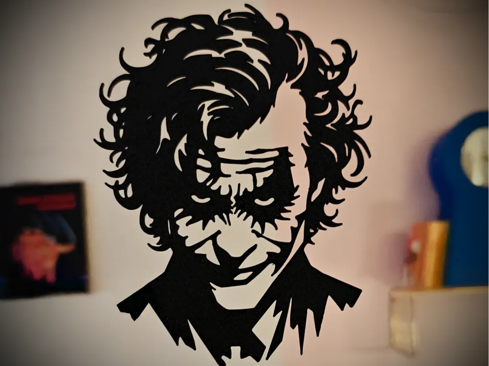 The Joker Wall Art – 3D Printed DC Comics Villain Layered Wall Sculpture