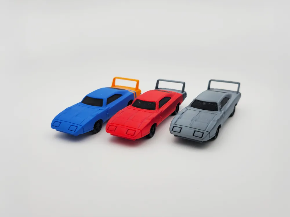 Classic Dodge Charger Daytona Scale Model – 3D Printed Muscle Car Collectible