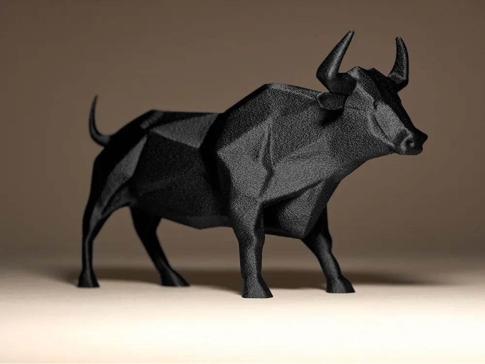 Bull Decor Sculpture – 3D Printed Bold Powerful Home Figurine