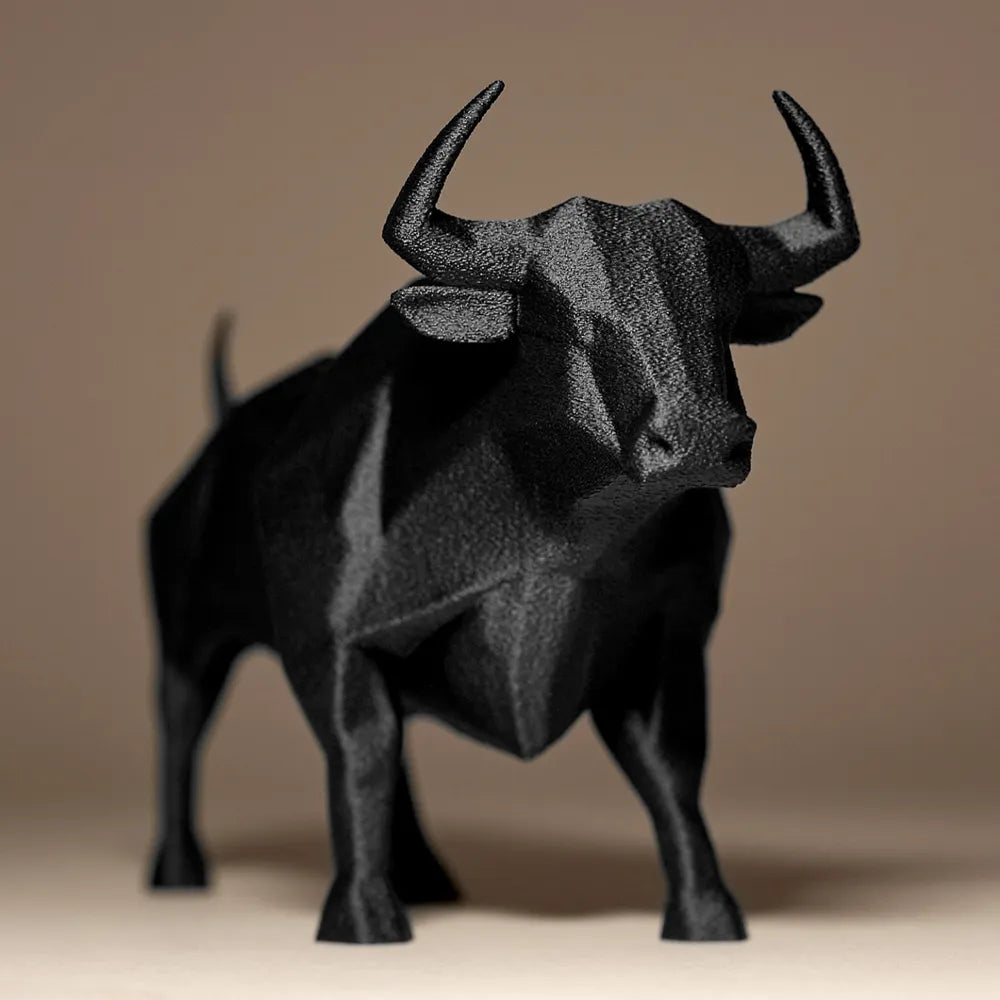 Bull Decor Sculpture – 3D Printed Bold Powerful Home Figurine