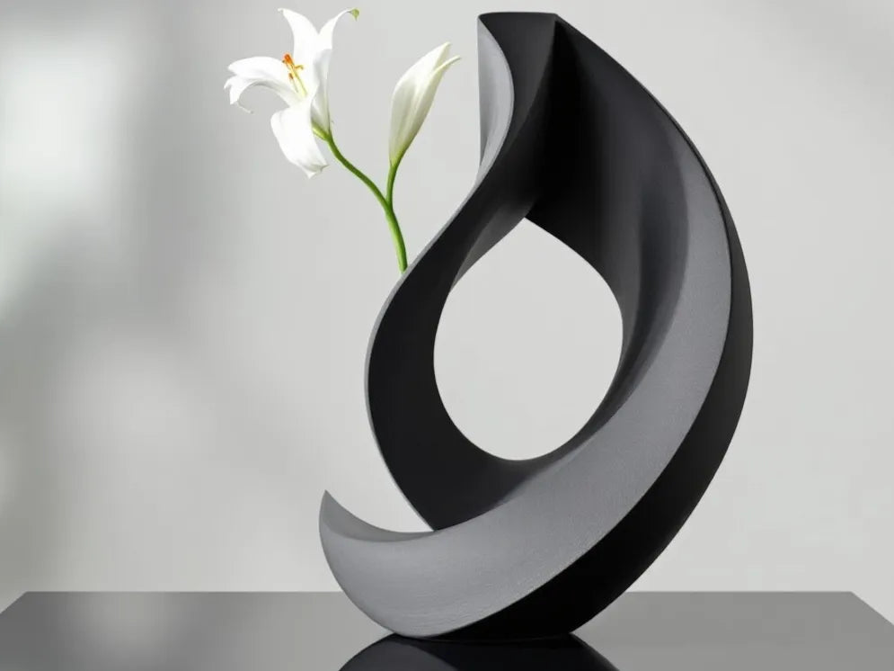 Unique Home Decor Vase – 3D Printed Distinctive Statement Flower Vase