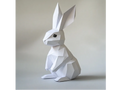 Modern Low Poly Bunny – 3D Printed Geometric Animal Sculpture