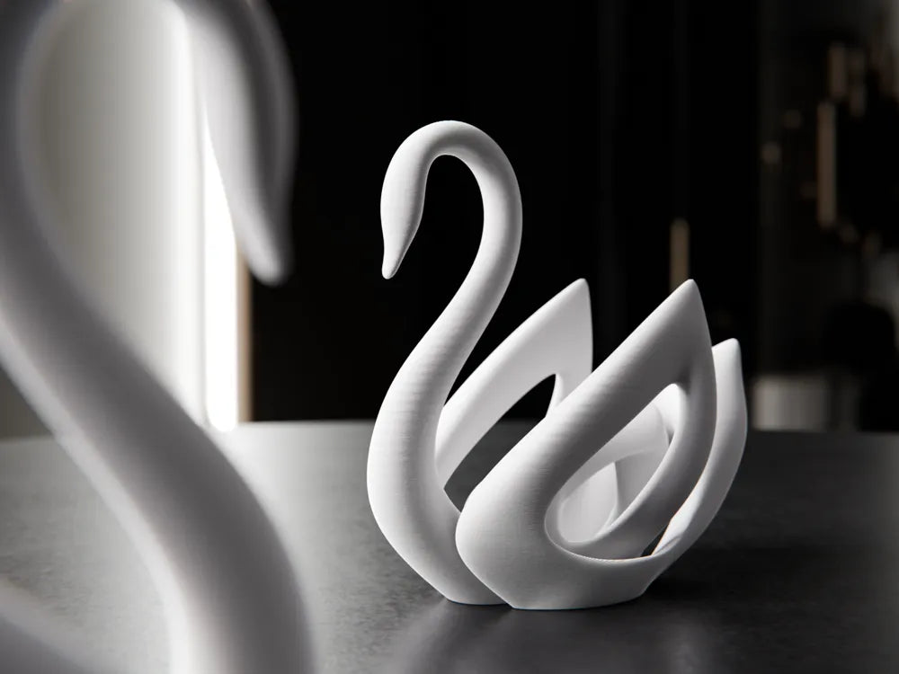 Swan Sculpture – 3D Printed Graceful Elegant Bird Home Decor