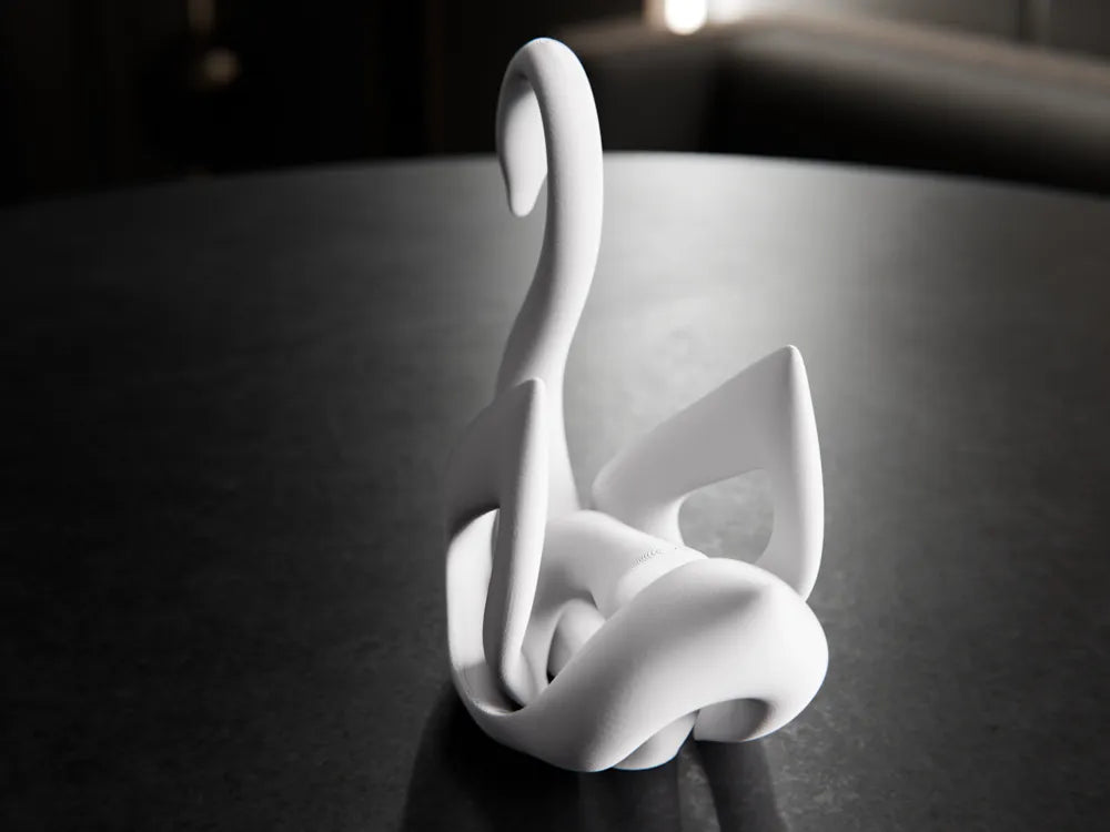 Swan Sculpture – 3D Printed Graceful Elegant Bird Home Decor