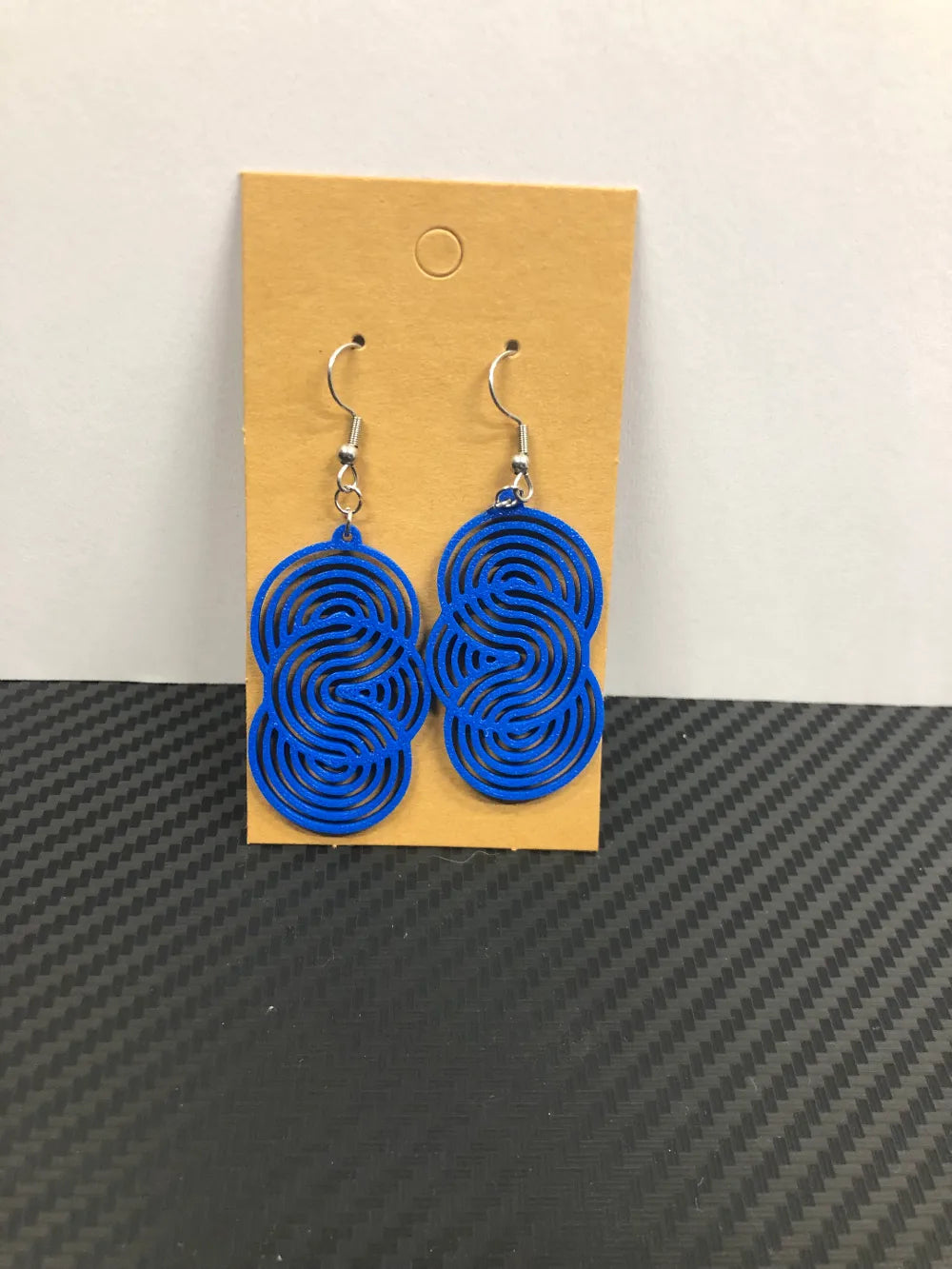 Spiral and Circles Earrings – 3D Printed Sculptural Geometric Jewellery